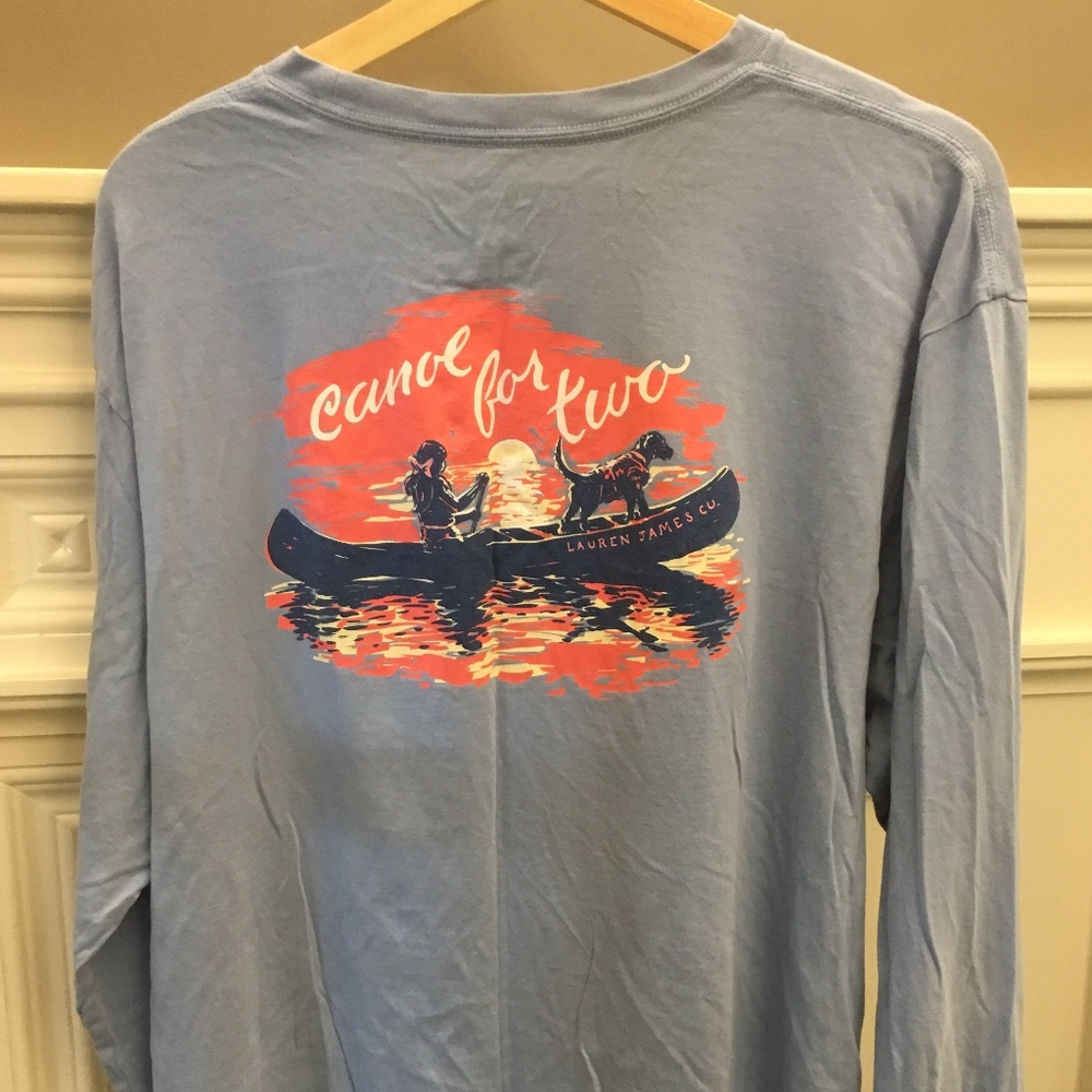 Lauren James Sweet Tee "Canoe for Two" Sz L